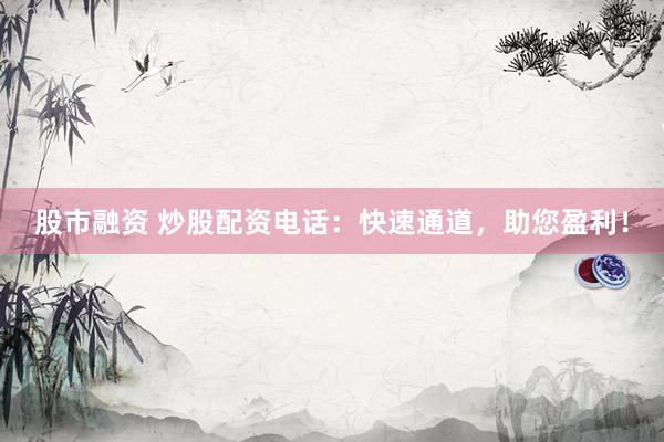 股市融资 炒股配资电话：快速通道，助您盈利！