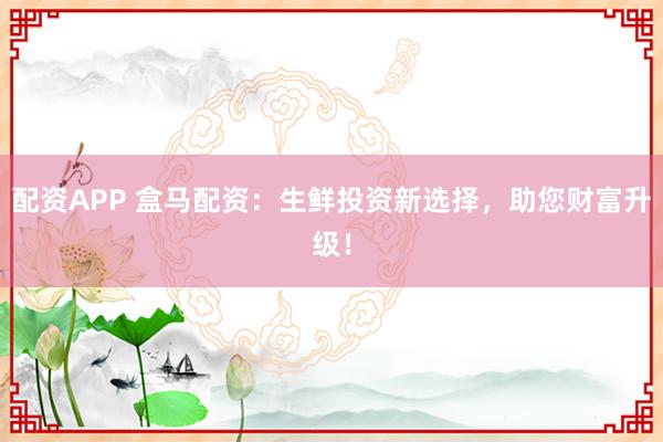 配资APP 盒马配资：生鲜投资新选择，助您财富升级！