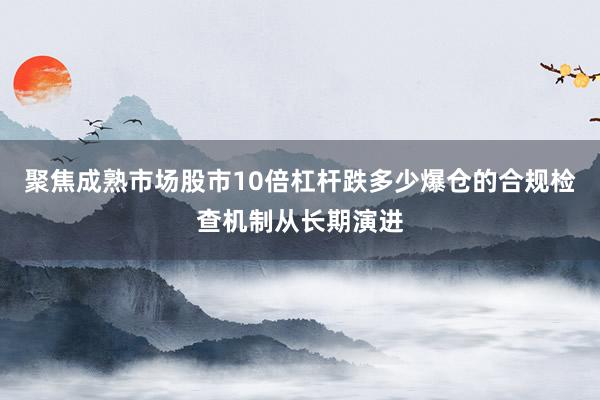 聚焦成熟市场股市10倍杠杆跌多少爆仓的合规检查机制从长期演进
