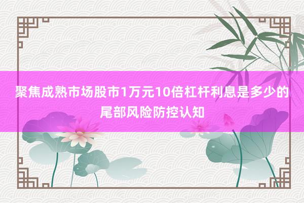 聚焦成熟市场股市1万元10倍杠杆利息是多少的尾部风险防控认知