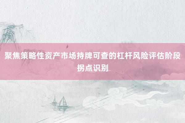 聚焦策略性资产市场持牌可查的杠杆风险评估阶段拐点识别
