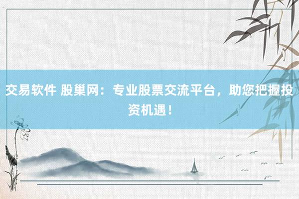 交易软件 股巢网：专业股票交流平台，助您把握投资机遇！